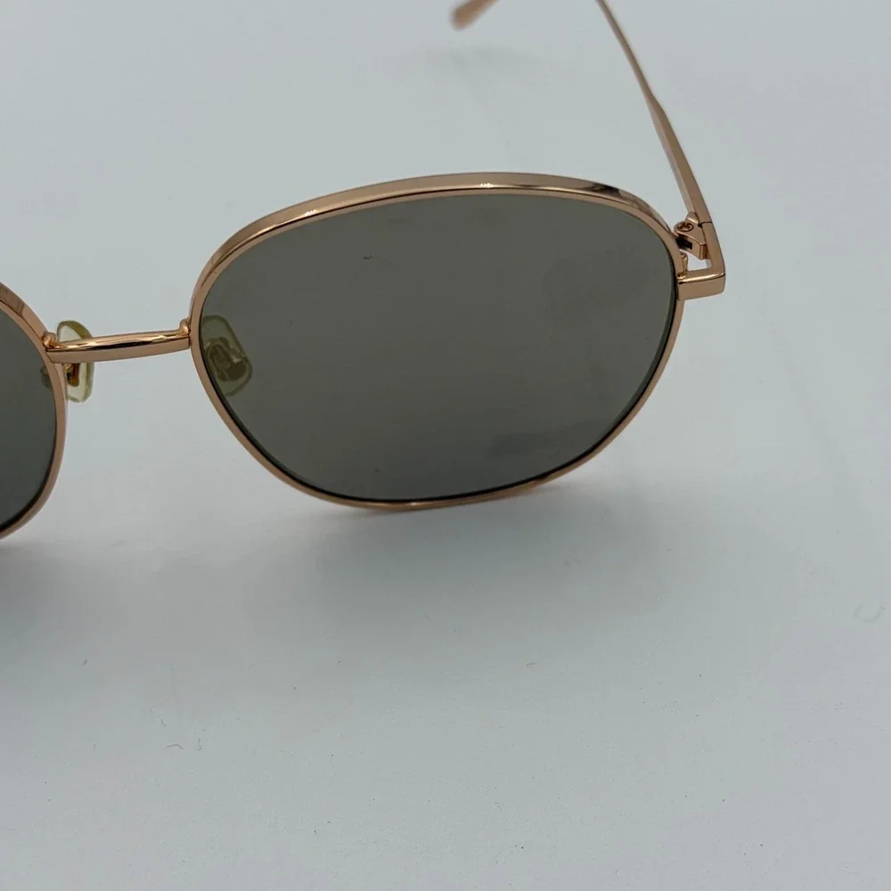 Gentle Monster Double Bread Sunglasses Gold Round Tinted + Case